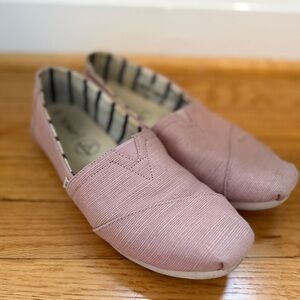 Toms Light Pink Canvas Slip-Ons